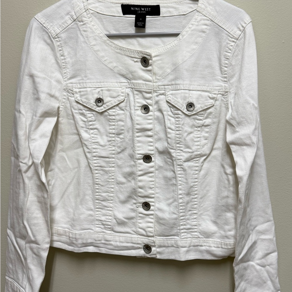 Nine West Women's Cream Jean Jacket